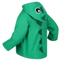 Regatta Childrens/Kids Dinosaur Waterproof Jacket (Jellybean Green) -jacket shop k00d9917fe42ac7efdcab541000936d3f