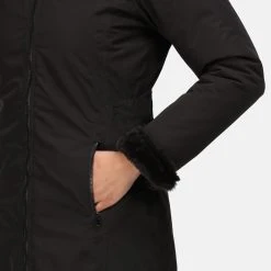 Regatta Womens/Ladies Myrcella Waterproof Insulated Jacket (Black) -jacket shop k01c20f6a66eb170f6f037b64469b37a2