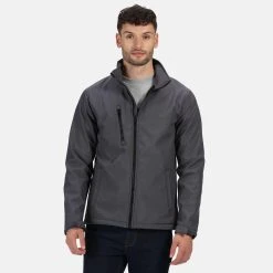 Regatta Mens Ablaze 3 Layer Softshell Jacket (Seal Grey) -jacket shop k01c6b51cc9c69469e691c78bc9bff7b2