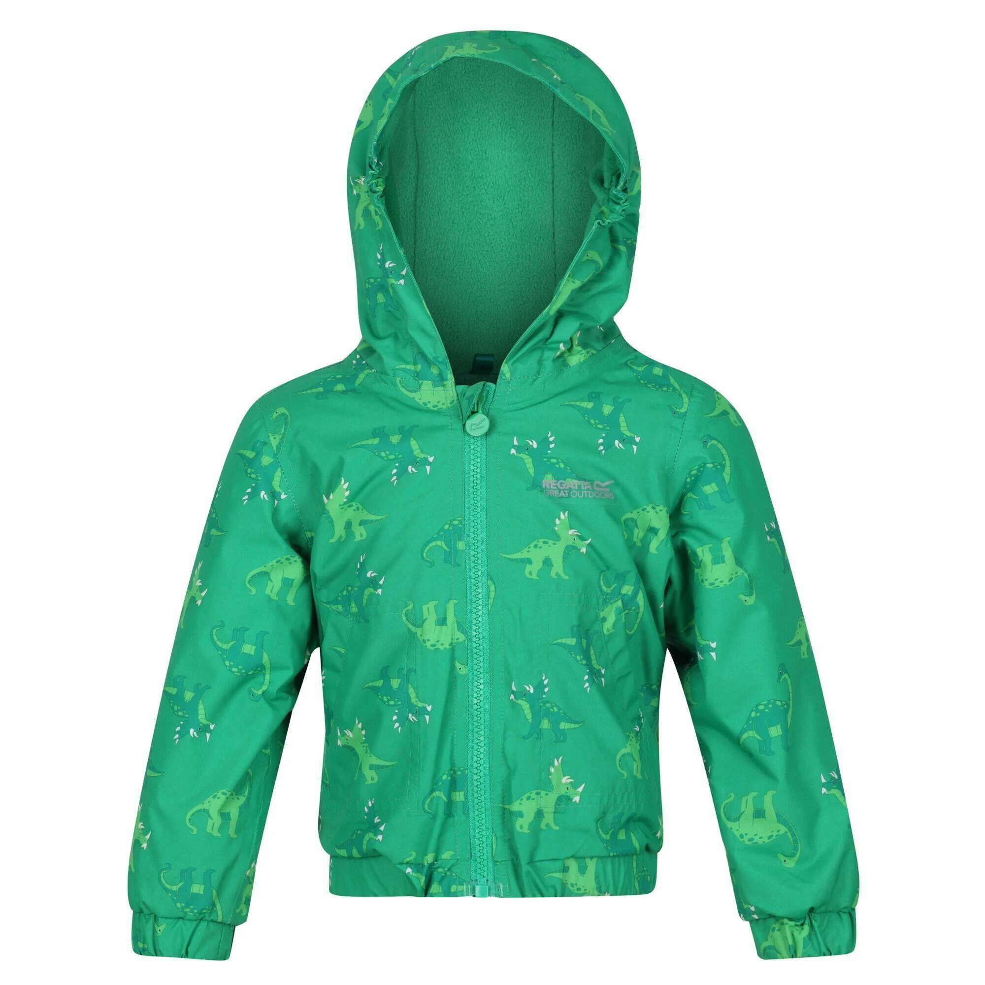 Regatta Childrens/Kids Akiva Dinosaur Insulated Waterproof Jacket (Jellybean Green) 3 Regatta Childrens/Kids Akiva Dinosaur Insulated Waterproof Jacket (Jellybean Green)