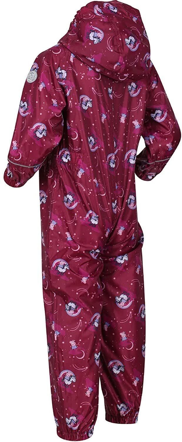 Regatta Childrens/Kids Peppa Pig Unicorn Waterproof Puddle Suit (Raspberry Radiance) 4 Regatta Childrens/Kids Peppa Pig Unicorn Waterproof Puddle Suit (Raspberry Radiance) - Image 2