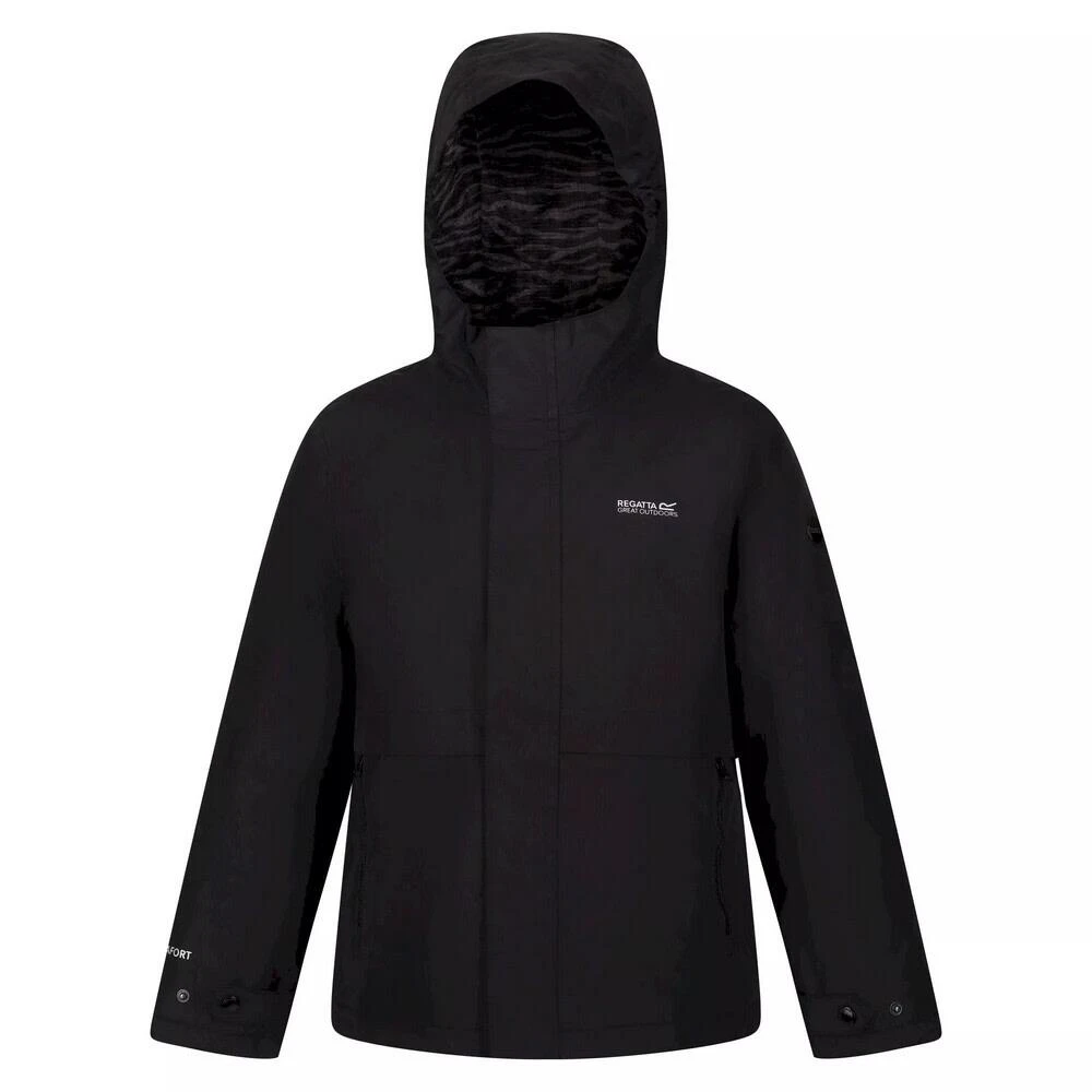 Regatta Childrens/Kids Bambee Waterproof Jacket (Black) 3 Regatta Childrens/Kids Bambee Waterproof Jacket (Black)