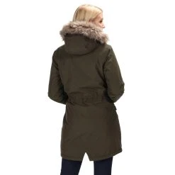 Regatta Womens/Ladies Serleena Fur Trimmed Waterproof Parka Jacket (Black) -jacket shop k0f8a937d343413126b70d8463fc3cb80