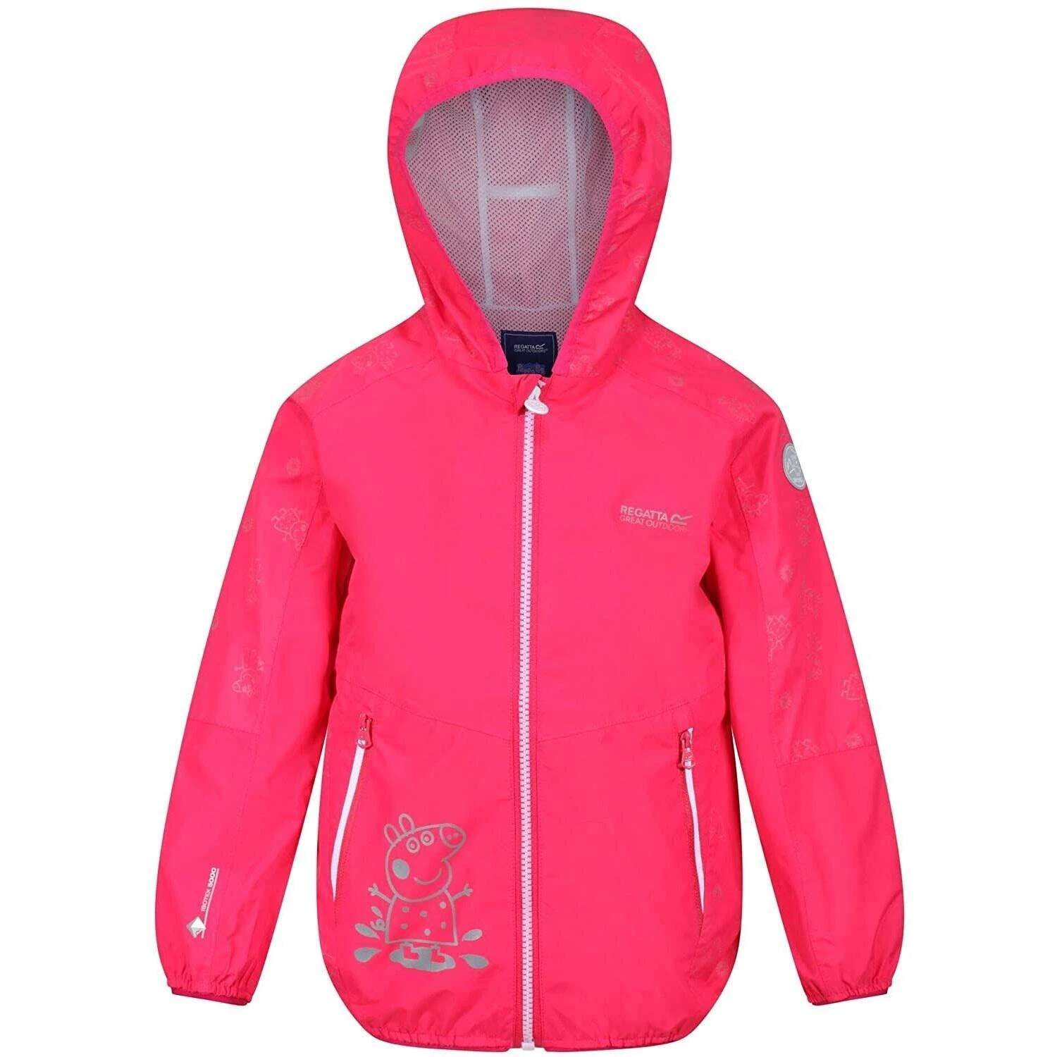 Regatta Childrens/Kids Waterproof Jacket (Bright Blush) 3 Regatta Childrens/Kids Waterproof Jacket (Bright Blush)