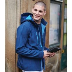 Regatta Mens Venturer Hooded Soft Shell Jacket (Black/Classic Red) -jacket shop k15470a0c07d6de8d395bf0b623a94df2