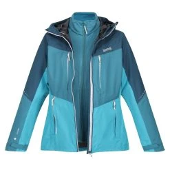 Regatta Womens/Ladies Carletta VII 2 In 1 Waterproof Jacket (Seal Grey/Amaranth Haze) 14 Regatta Womens/Ladies Carletta VII 2 In 1 Waterproof Jacket (Seal Grey/Amaranth Haze) -jacket shop k166636de1590028f56e5d15eec5108e5