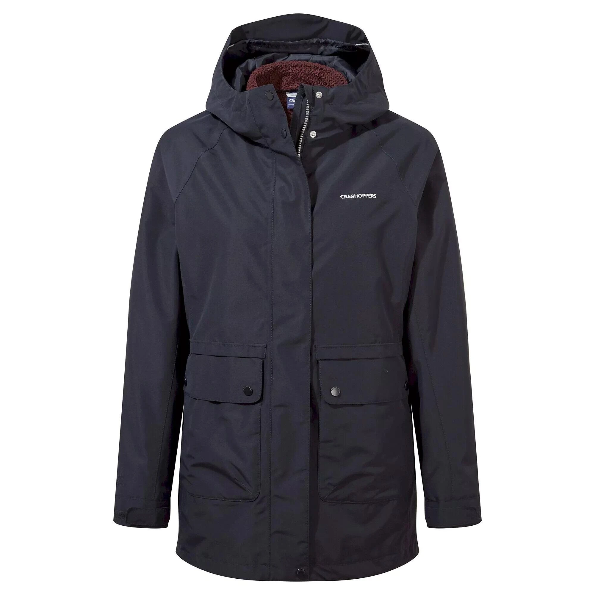 Craghoppers Womens/Ladies Denise Waterproof Jacket (Dark Navy/Deep Garnet) 3 Craghoppers Womens/Ladies Denise Waterproof Jacket (Dark Navy/Deep Garnet)