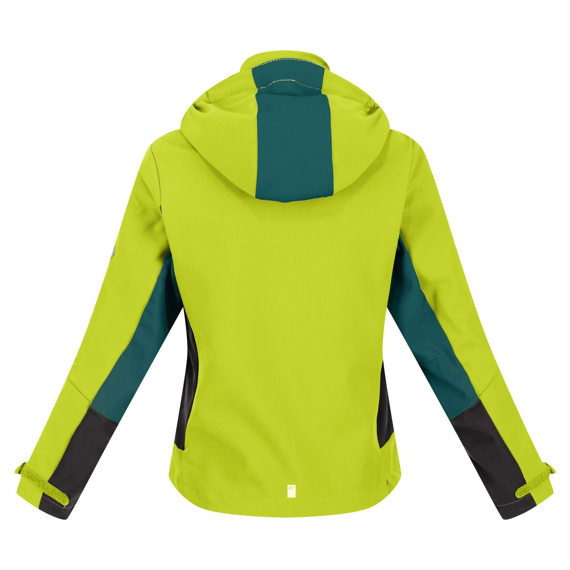 Regatta Childrens/Kids Acidity V Soft Shell Jacket (Bright Kiwi/Pacific Green) 4 Regatta Childrens/Kids Acidity V Soft Shell Jacket (Bright Kiwi/Pacific Green) - Image 2