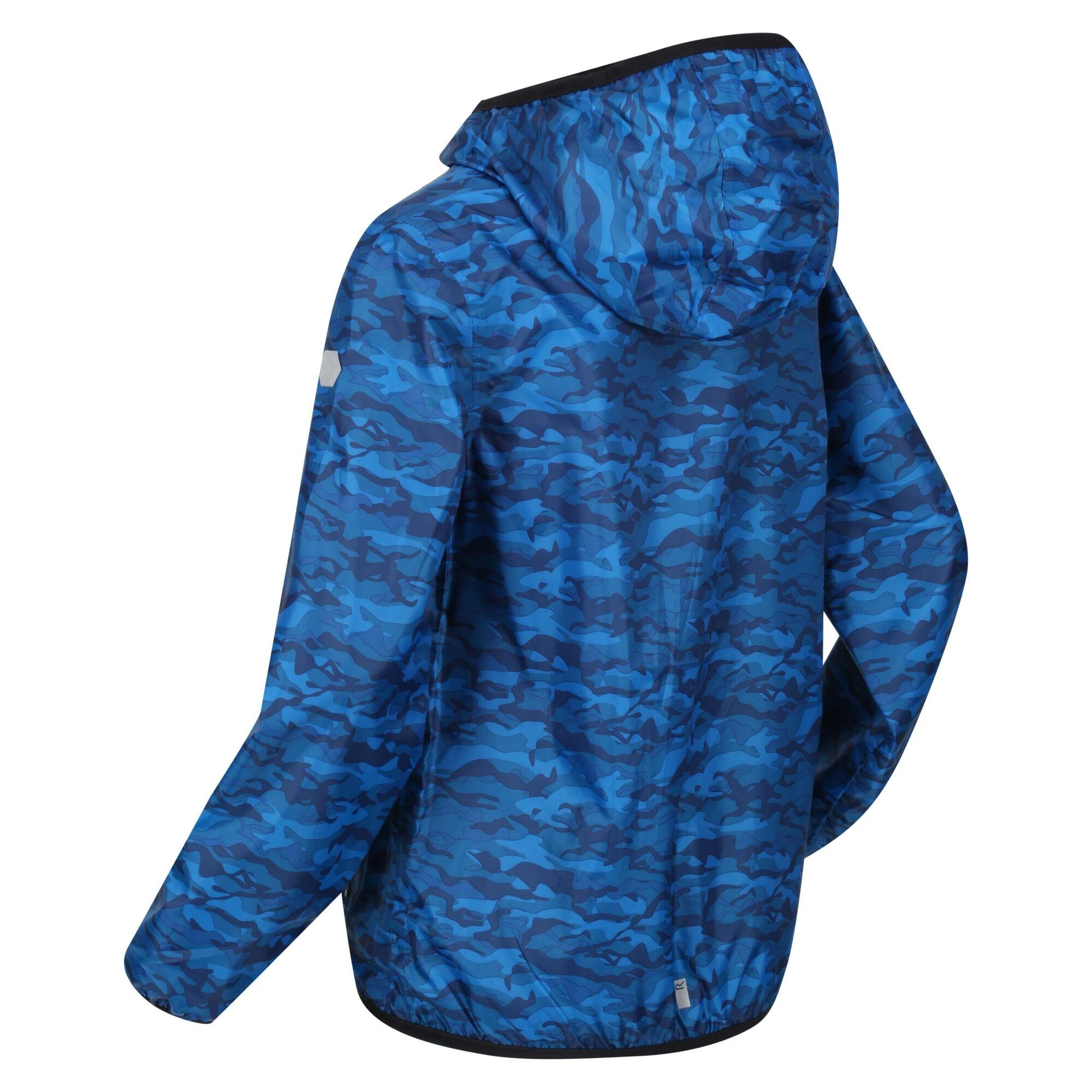 Regatta Childrens/Kids Lever Camo Packaway Waterproof Jacket (Bright Kiwi) 10 Regatta Childrens/Kids Lever Camo Packaway Waterproof Jacket (Bright Kiwi) - Image 8