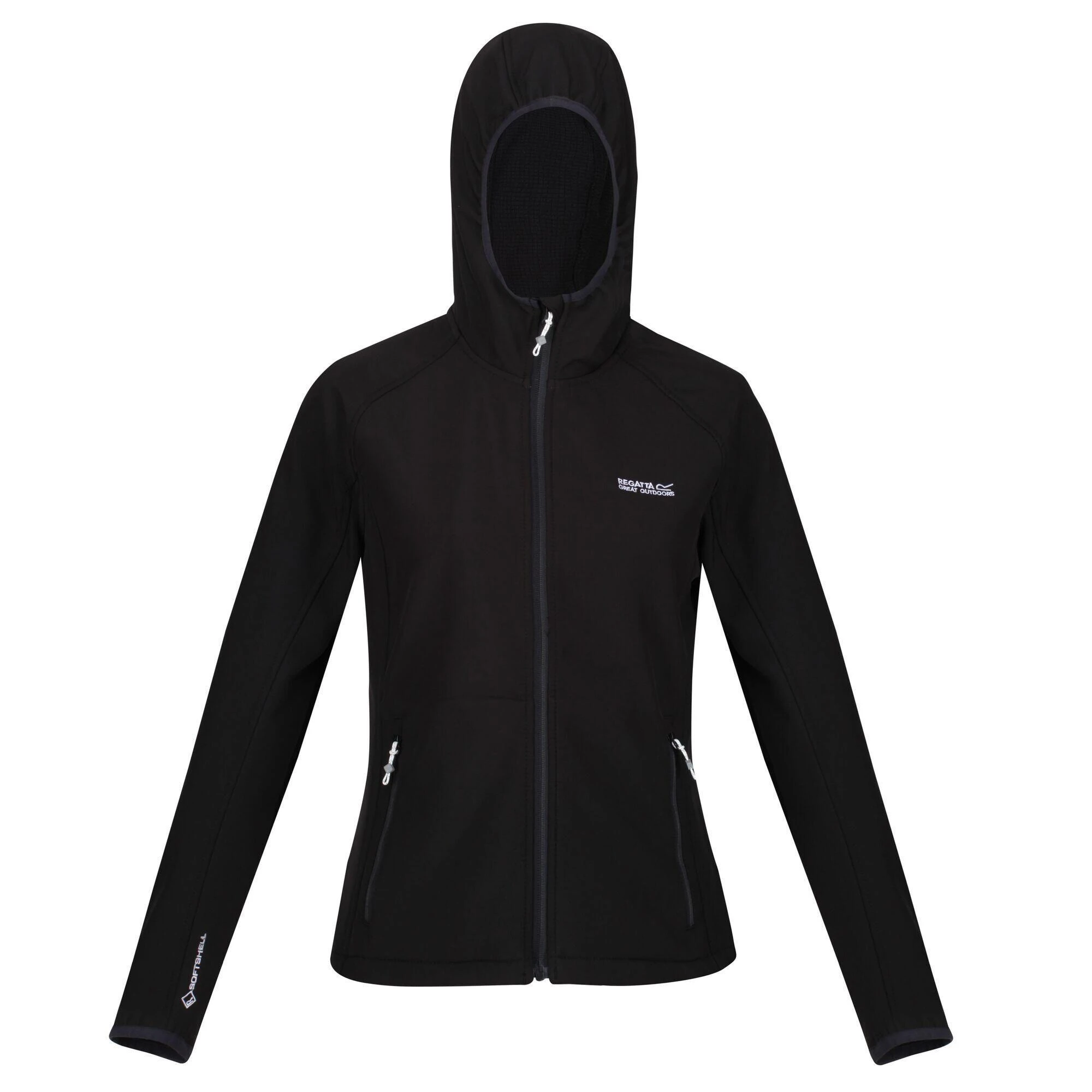 Regatta Womens/Ladies Ared III Soft Shell Jacket (Black) 4 Regatta Womens/Ladies Ared III Soft Shell Jacket (Black) - Image 2