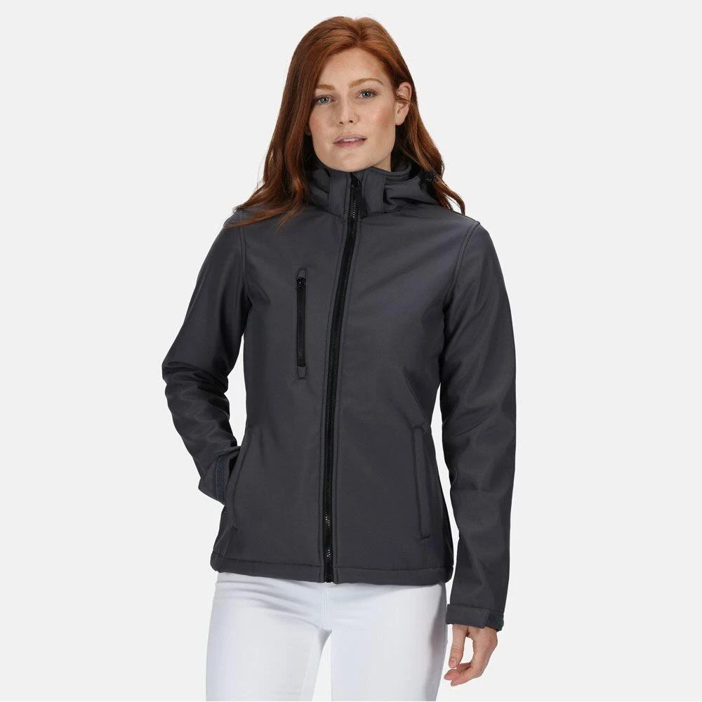Regatta Womens/Ladies Venturer Hooded Soft Shell Jacket (Black) 19 Regatta Womens/Ladies Venturer Hooded Soft Shell Jacket (Black) - Image 17