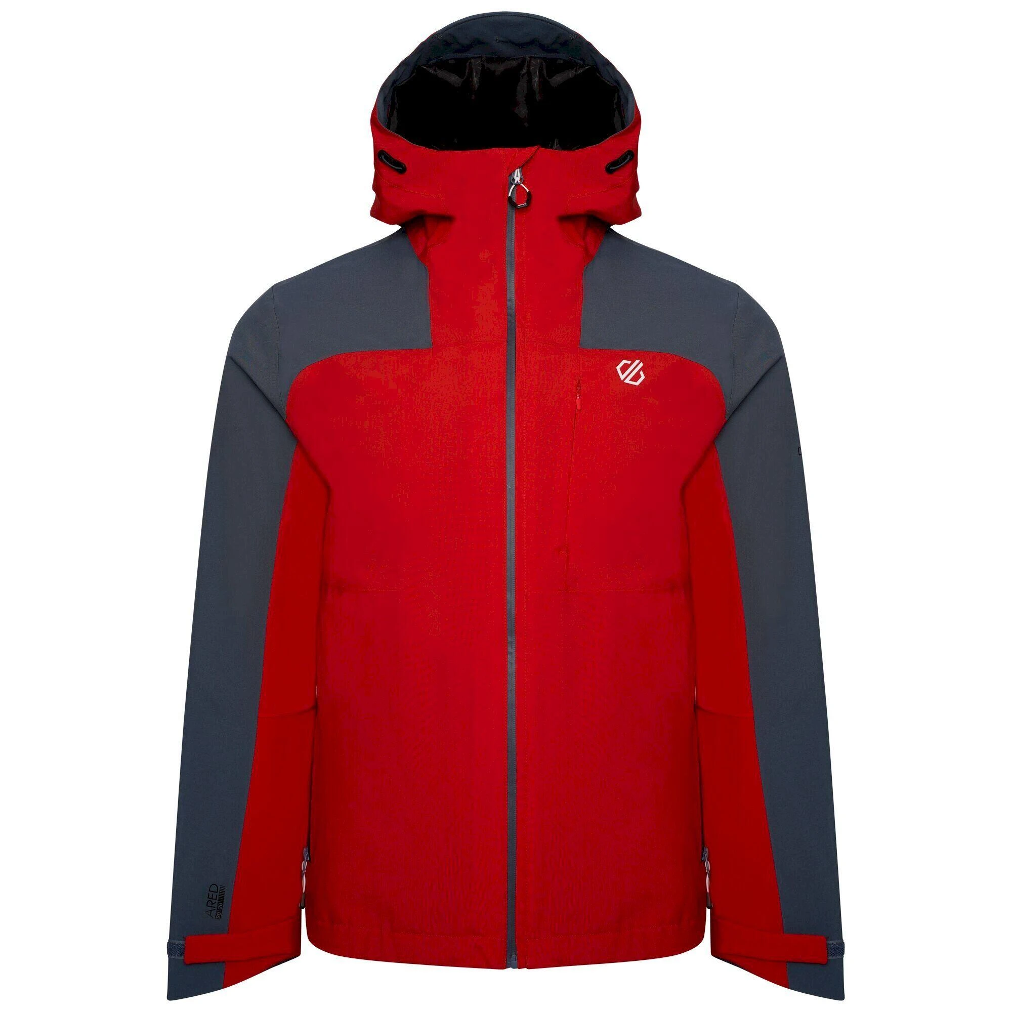 Dare 2b Mens The Jenson Button Edit Diluent Recycled Waterproof Jacket (Danger Red/Orion 3 Dare 2b Mens The Jenson Button Edit Diluent Recycled Waterproof Jacket (Danger Red/Orion
