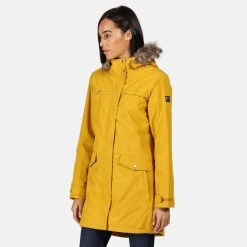 Regatta Womens/Ladies Serleena II Faux Fur Insulated Winter Parka (Mustard Seed) -jacket shop k2a32f6c4e80f5c1d0aac52b51b3b6b65