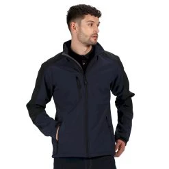 Regatta Reid Mens Softshell Wind Resistant Water Repellent Jacket (Black) -jacket shop k2bdee3ebe0cd0b0a496327f6c82d3c11