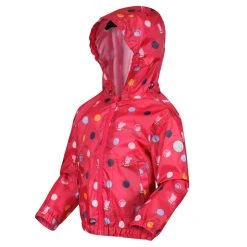 Regatta Childrens/Kids Peppa Pig Polka Dot Hooded Waterproof Jacket (Blush Red) -jacket shop k2bef43b5db93033354b22b1f7b9a4ffe
