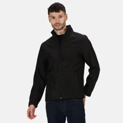 Regatta Classic Mens Water Repellent Softshell Jacket (Black) -jacket shop k2e24b1d10202c13f1addd041c8a8c1d8