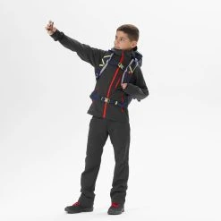 Quechua Kids’ Softshell Hiking Jacket - MH550 Black -jacket shop k3083e69e8a9636ce537c9e0923967474