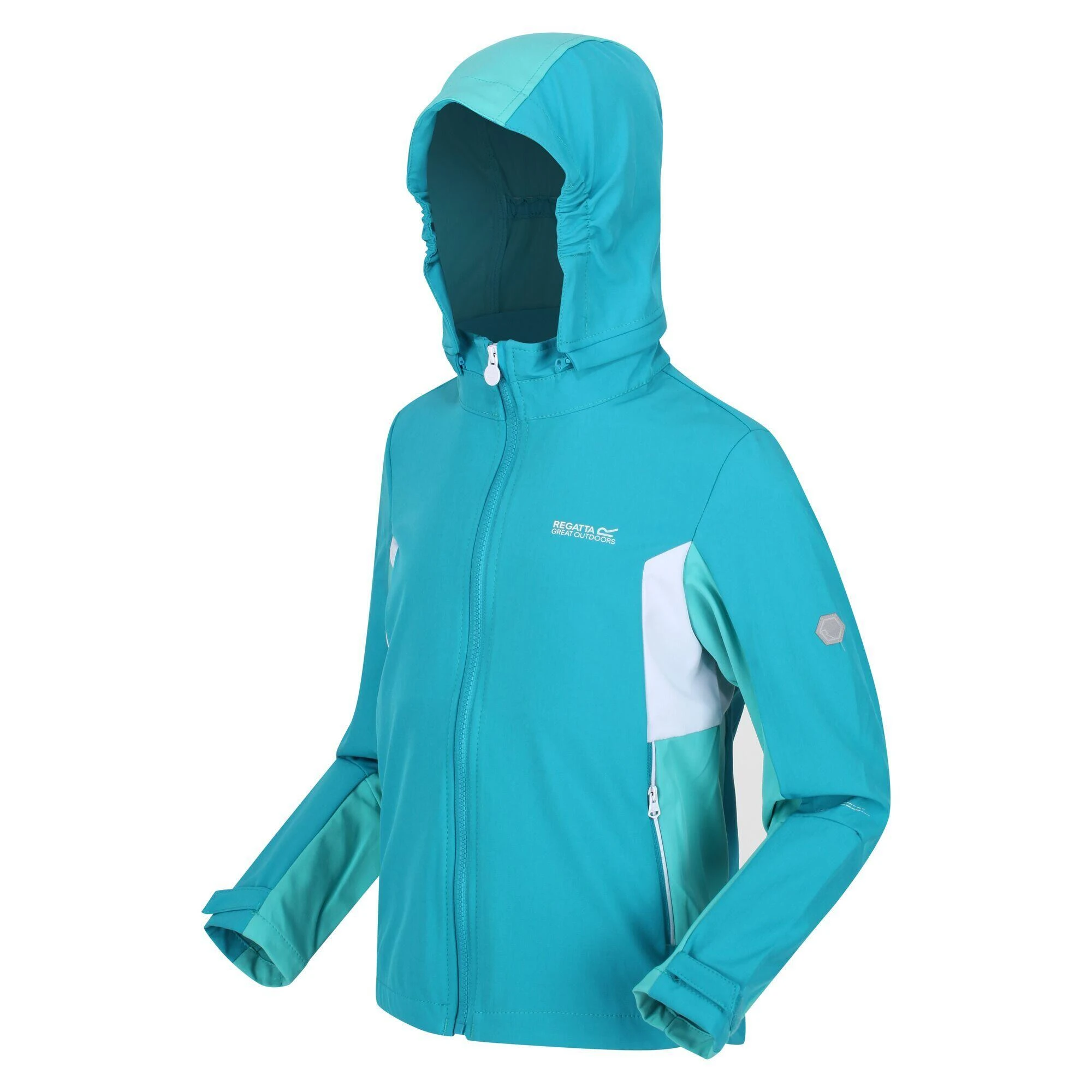 Regatta Childrens/Kids Acidity V Soft Shell Jacket (Bright Kiwi/Pacific Green) 14 Regatta Childrens/Kids Acidity V Soft Shell Jacket (Bright Kiwi/Pacific Green) - Image 12