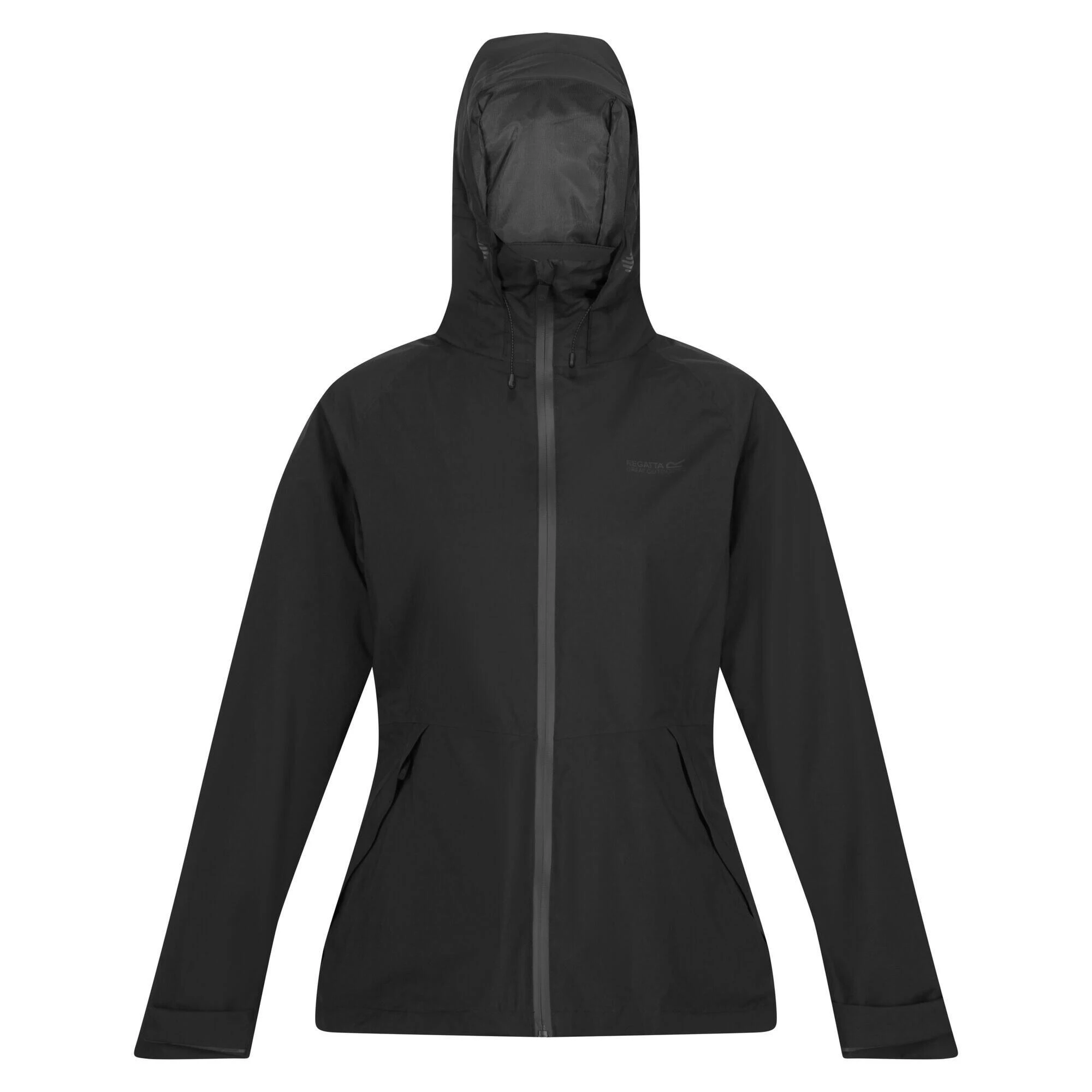 Regatta Womens/Ladies Rolton Waterproof Jacket (Black) 3 Regatta Womens/Ladies Rolton Waterproof Jacket (Black)
