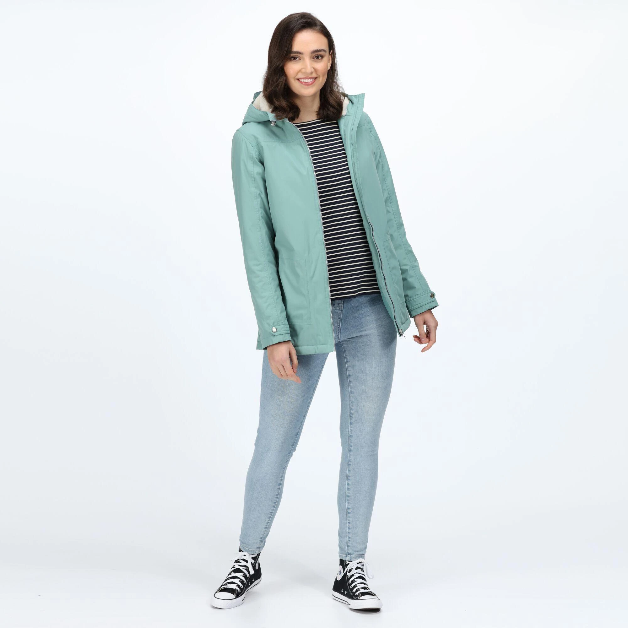 Regatta Womens/Ladies Bergonia II Hooded Waterproof Jacket (Molten Red) 12 Regatta Womens/Ladies Bergonia II Hooded Waterproof Jacket (Molten Red) - Image 10