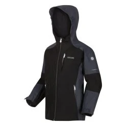 Regatta Childrens/Kids Calderdale II Waterproof Jacket (Black/Seal Grey) -jacket shop k371100ec9aa540e64015ff29eda2b3f4