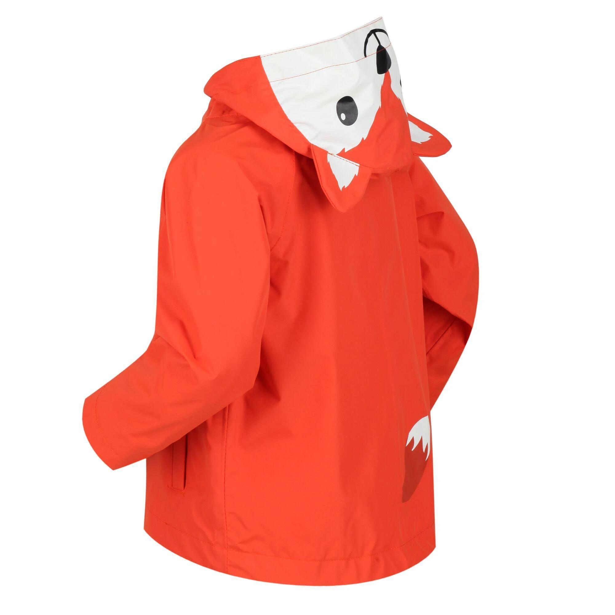 Regatta Childrens/Kids Fox Lightweight Waterproof Jacket (Orange) 5 Regatta Childrens/Kids Fox Lightweight Waterproof Jacket (Orange) - Image 3