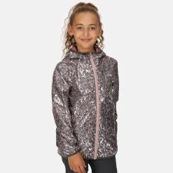 Regatta Kids' Printed Lever Packaway Waterproof Jacket -jacket shop k393c016d3cbe3e8f6d93dd58336f7b3f