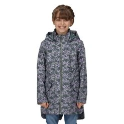 Regatta Childrens/Kids Talei Floral Waterproof Jacket (Balsam Green) -jacket shop k3959498733dd4782c1e9c682b2104ae9
