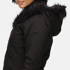 Regatta Womens/Ladies Myrcella Waterproof Insulated Jacket (Black) -jacket shop k3cac096f17ced694a262432bb81f7486
