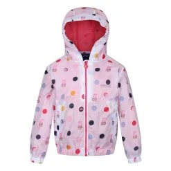 Regatta Childrens/Kids Peppa Pig Polka Dot Hooded Waterproof Jacket (Blush Red) -jacket shop k3caced4b1f01efafdd0304148f48e58a