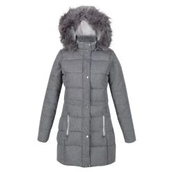 Regatta Womens/Ladies Della Wool Effect Insulated Parka (Cyberspace Marl)