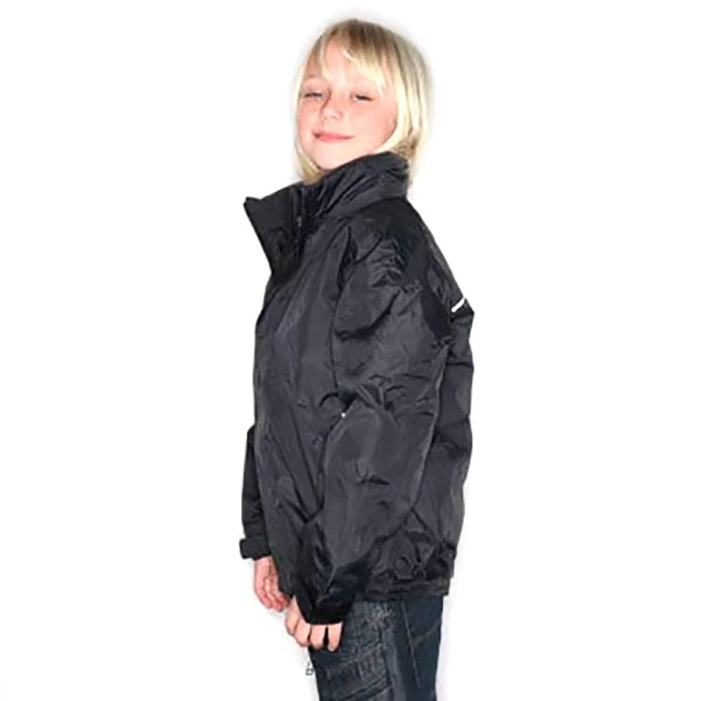 Regatta Kids/Childrens Waterproof Windproof Dover Jacket (Black/Ash) 5 Regatta Kids/Childrens Waterproof Windproof Dover Jacket (Black/Ash) - Image 3