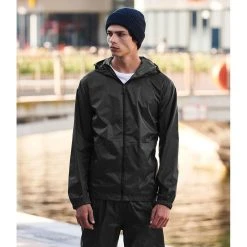 Regatta Pro Mens Packaway Waterproof Breathable Jacket (Black) -jacket shop k4265e092c275d4618ca812dabf39919b