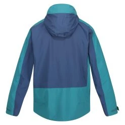 Regatta Mens Highton Stretch II Waterproof Jacket (Admiral Blue/Pacific Green) -jacket shop k43189ef66baac93a6f9aeb61b435aa0c