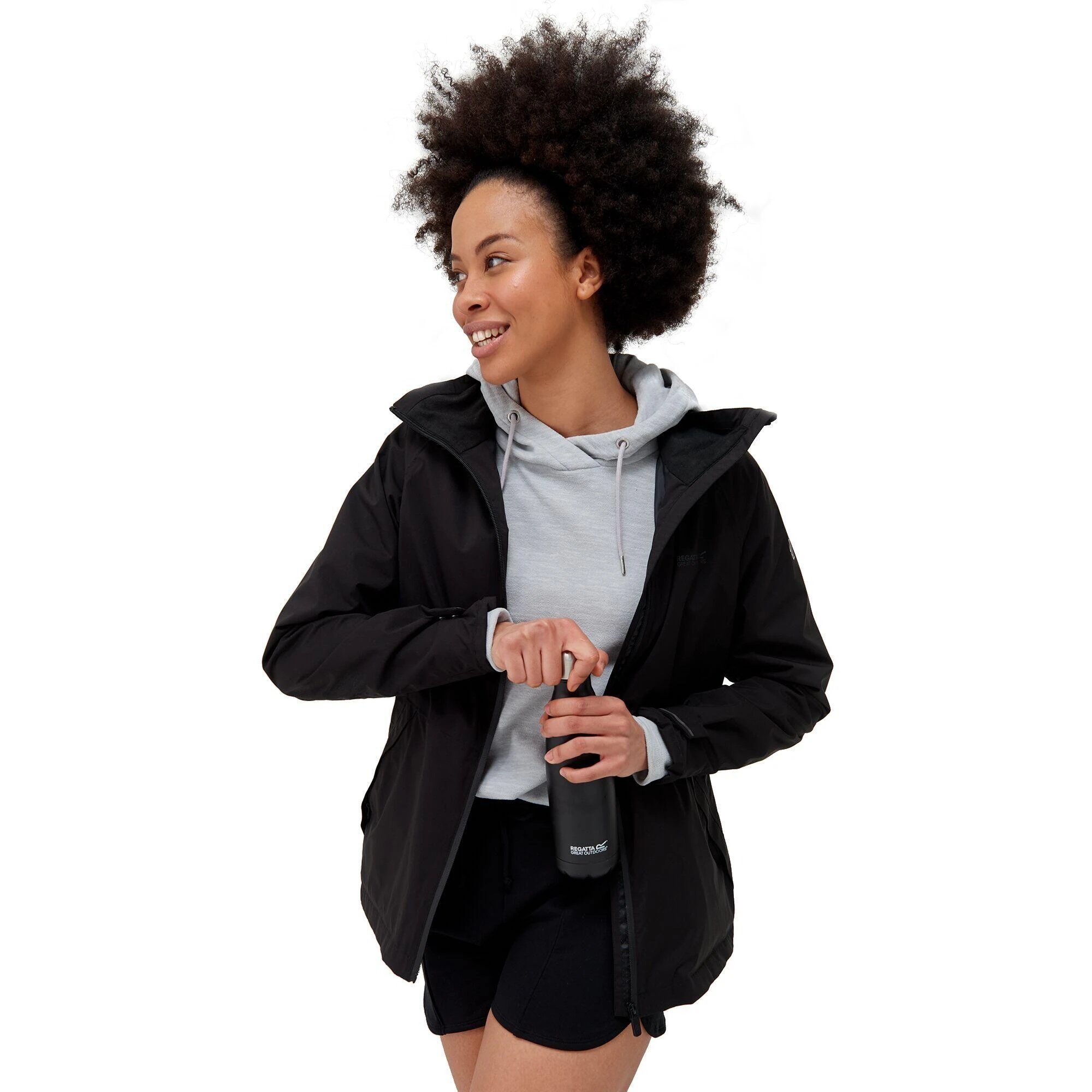 Regatta Womens/Ladies Rolton Waterproof Jacket (Black) 6 Regatta Womens/Ladies Rolton Waterproof Jacket (Black) - Image 4