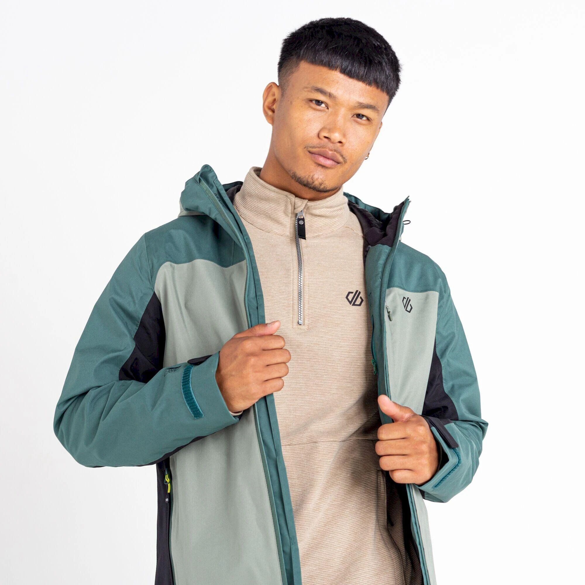 Dare 2b Mens The Jenson Button Edit Diluent Recycled Waterproof Jacket (Danger Red/Orion 13 Dare 2b Mens The Jenson Button Edit Diluent Recycled Waterproof Jacket (Danger Red/Orion - Image 11