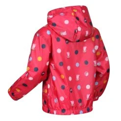 Regatta Childrens/Kids Peppa Pig Polka Dot Hooded Waterproof Jacket (Blush Red) -jacket shop k48023c3104536677bcbaa90d23de30cb