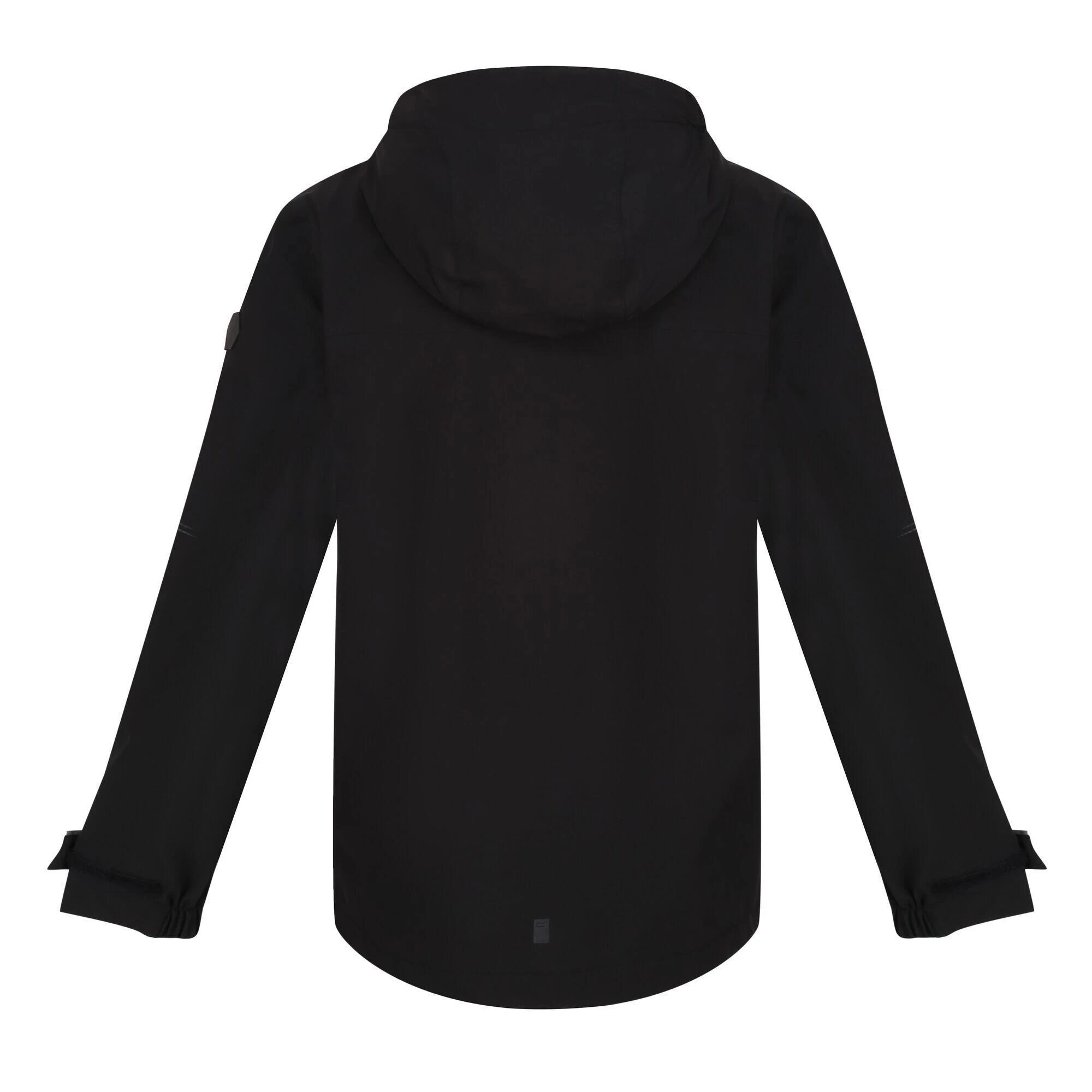Regatta Childrens/Kids Pulton Waterproof Jacket (Black) 4 Regatta Childrens/Kids Pulton Waterproof Jacket (Black) - Image 2