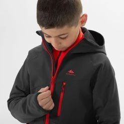 Quechua Kids’ Softshell Hiking Jacket - MH550 Black -jacket shop k50a87d916a7eaf0d3ff425319c6a2a03