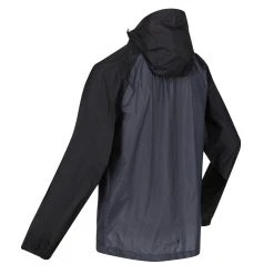 Regatta Mens Pack It Pro Waterproof Jacket (Black/Pacific Green) -jacket shop k54cf72593339a84a98faf38ae2e487f6