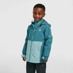Dare 2b Childrens/Kids In The Lead II Waterproof Jacket (Black/Ebony Grey) -jacket shop k5632d6031b8ecff9e1756e4b519112ec