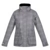 Regatta Womens/Ladies Leighton Checked Waterproof Jacket (Storm Grey) -jacket shop k5af7b87c7896da5ca326f7532b0d942e