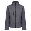 Regatta Mens Eco Ablaze Full Zip Soft Shell Jacket (Seal Grey/Black)