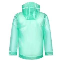 Regatta Childrens/Kids Hallow Transparent Hooded Waterproof Jacket (Ice Green) -jacket shop k5d6ec13525d0f88b53517dba1690cced