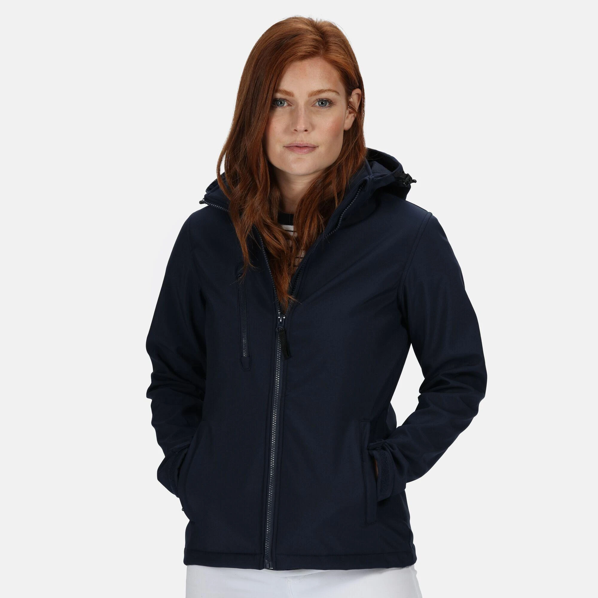 Regatta Womens/Ladies Venturer 3 Layer Membrane Soft Shell Jacket (French Blue/Navy) 15 Regatta Womens/Ladies Venturer 3 Layer Membrane Soft Shell Jacket (French Blue/Navy) - Image 13