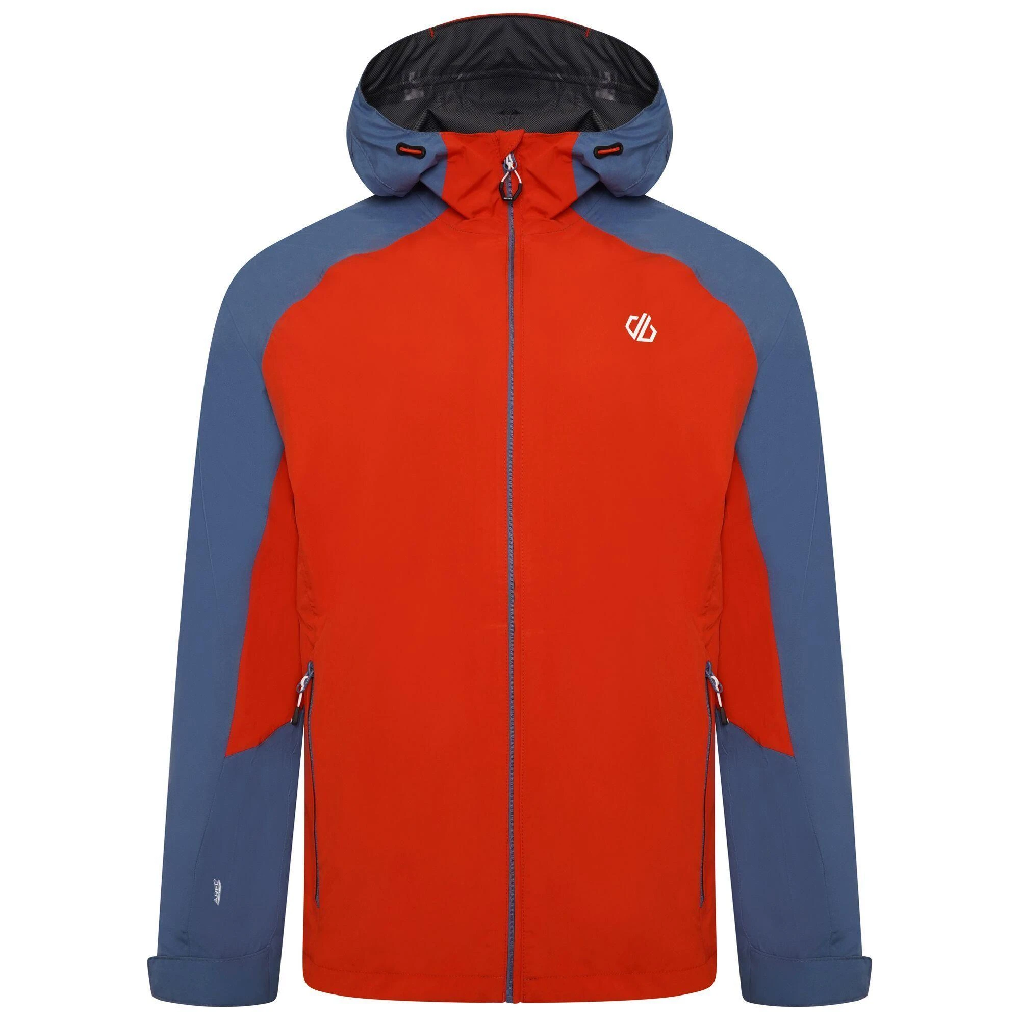 Dare 2b Mens Attain II Waterproof Jacket (Burnt Salmon/Stellar Blue) 3 Dare 2b Mens Attain II Waterproof Jacket (Burnt Salmon/Stellar Blue)