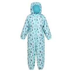 Regatta Childrens/Kids Printed Splat II Hooded Rainsuit (Sweet Lilac) -jacket shop k60a1007ff7d2ea74f9cbee276d4fade4