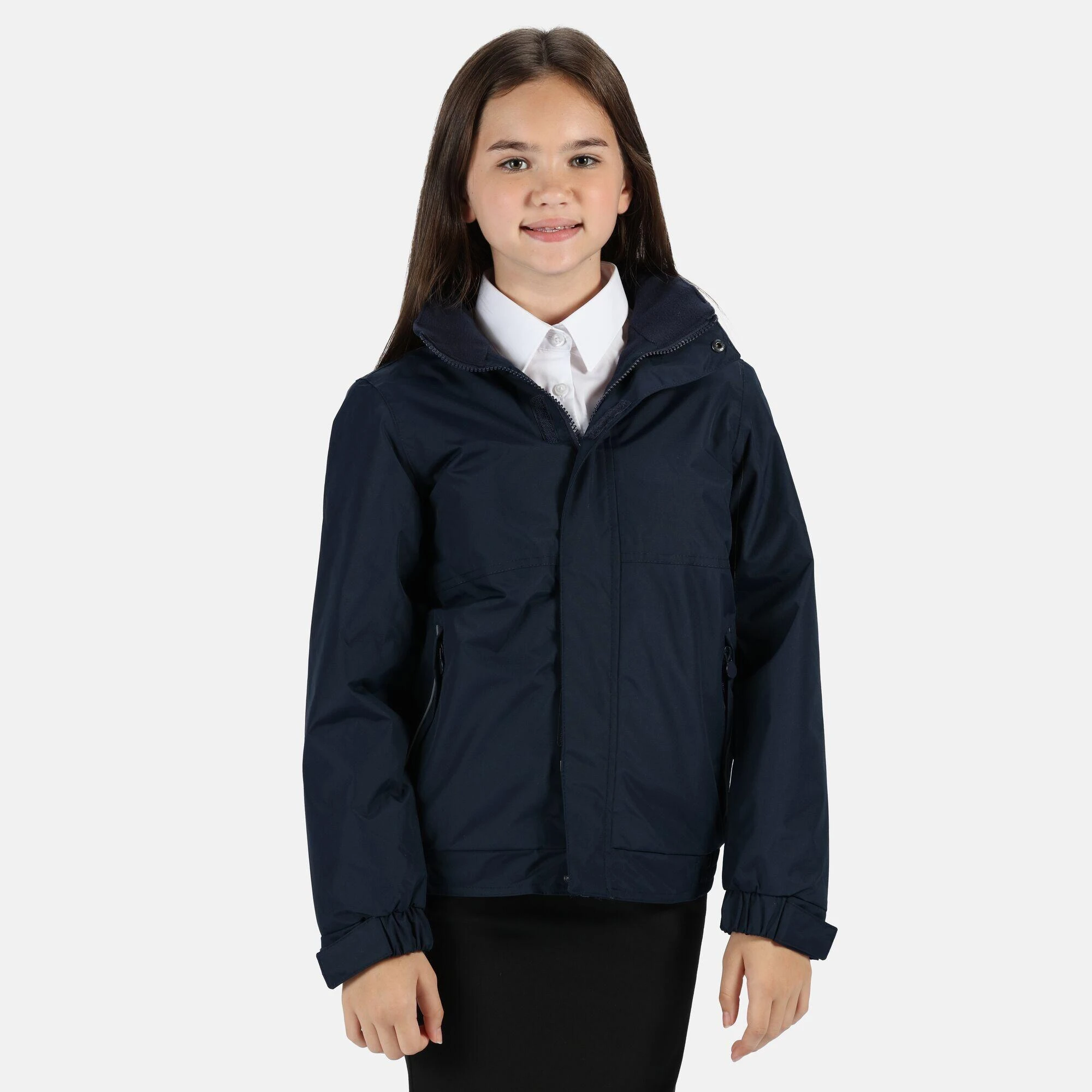 Regatta Kids/Childrens Waterproof Windproof Dover Jacket (Black/Ash) 9 Regatta Kids/Childrens Waterproof Windproof Dover Jacket (Black/Ash) - Image 7