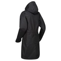 Regatta Womens/Ladies Rimona Hooded Waterproof Jacket (Black) -jacket shop k6419fa27a9f0f3625c8d57f791b8cdac