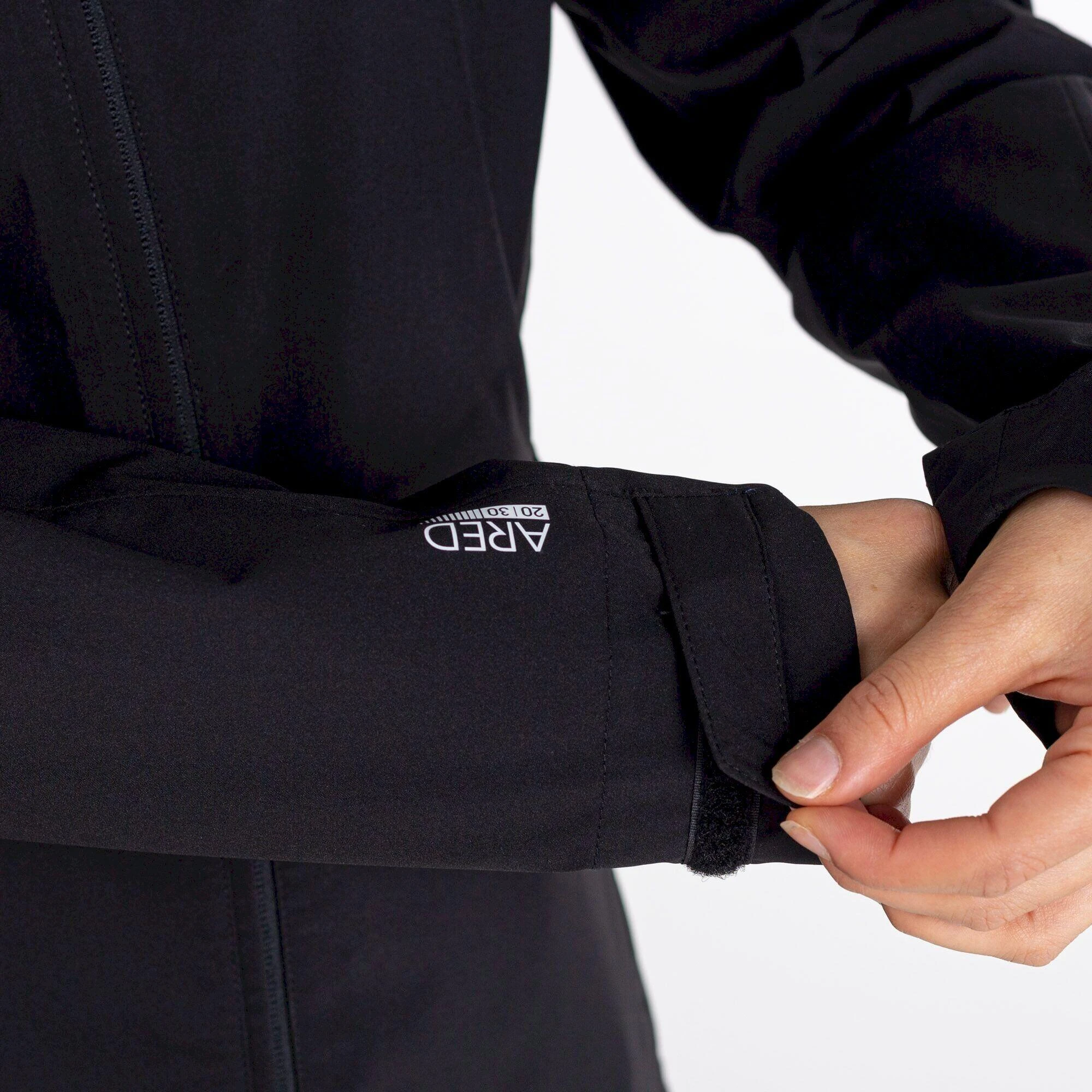 Dare 2b Womens/Ladies Anew Recycled Waterproof Jacket (Black) 4 Dare 2b Womens/Ladies Anew Recycled Waterproof Jacket (Black) - Image 2